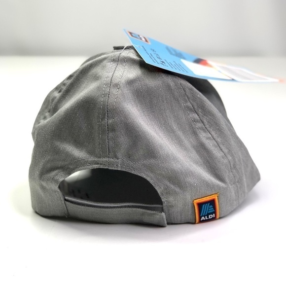 NWT ALDI Capsule Collection 2023 baseball hat cap light grey smiley face OS main image 5